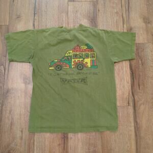 VTG Yaga Adult Large Shirt Soul Jamaica Bahamas Babylon Skate Olive Green Y2K